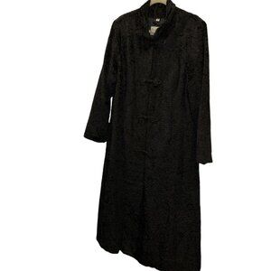 pamela mccoy NEW black Mongolian Persian sheep faux fur toggle coat M